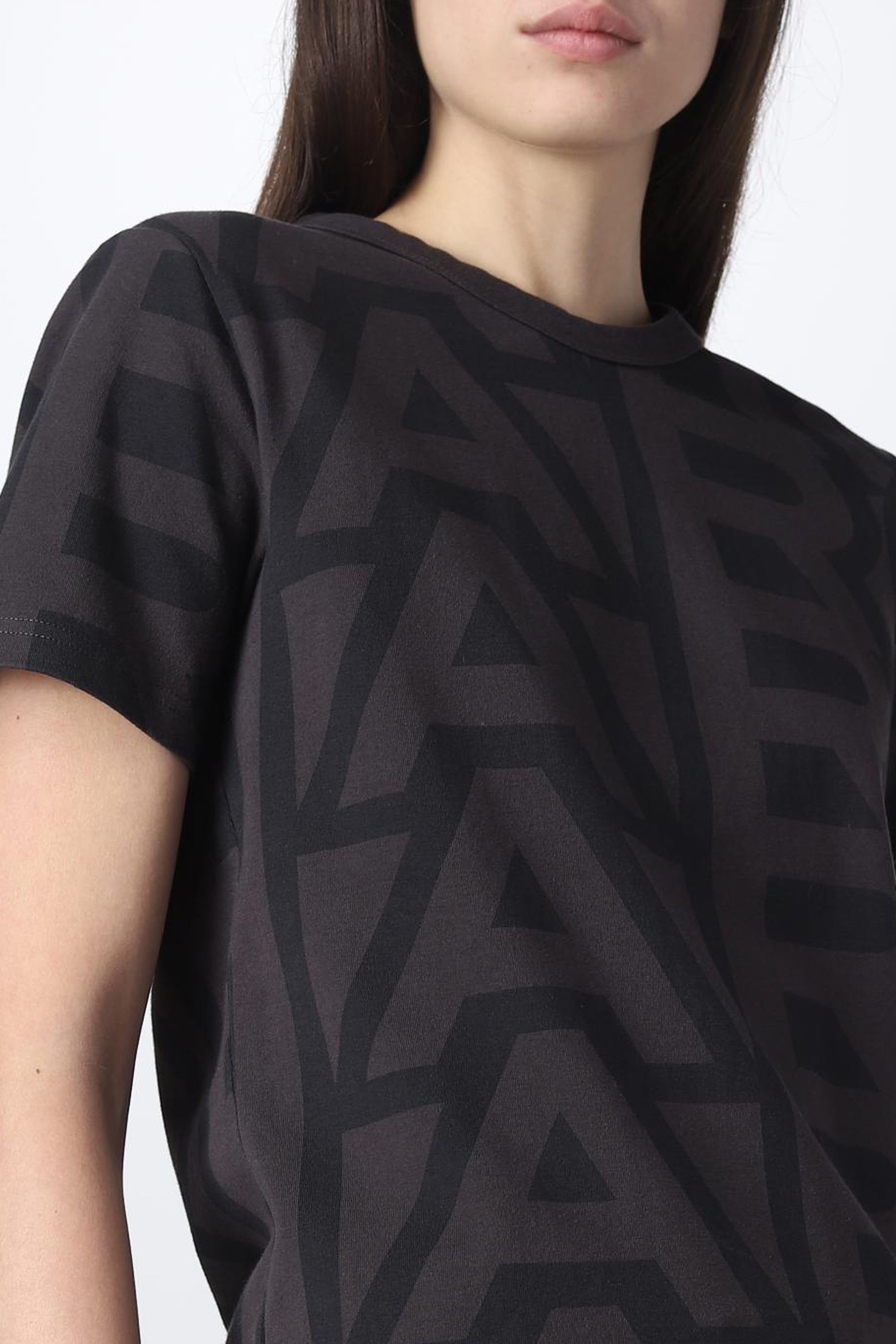 Monogram round-neck T-shirt - Olive & Black