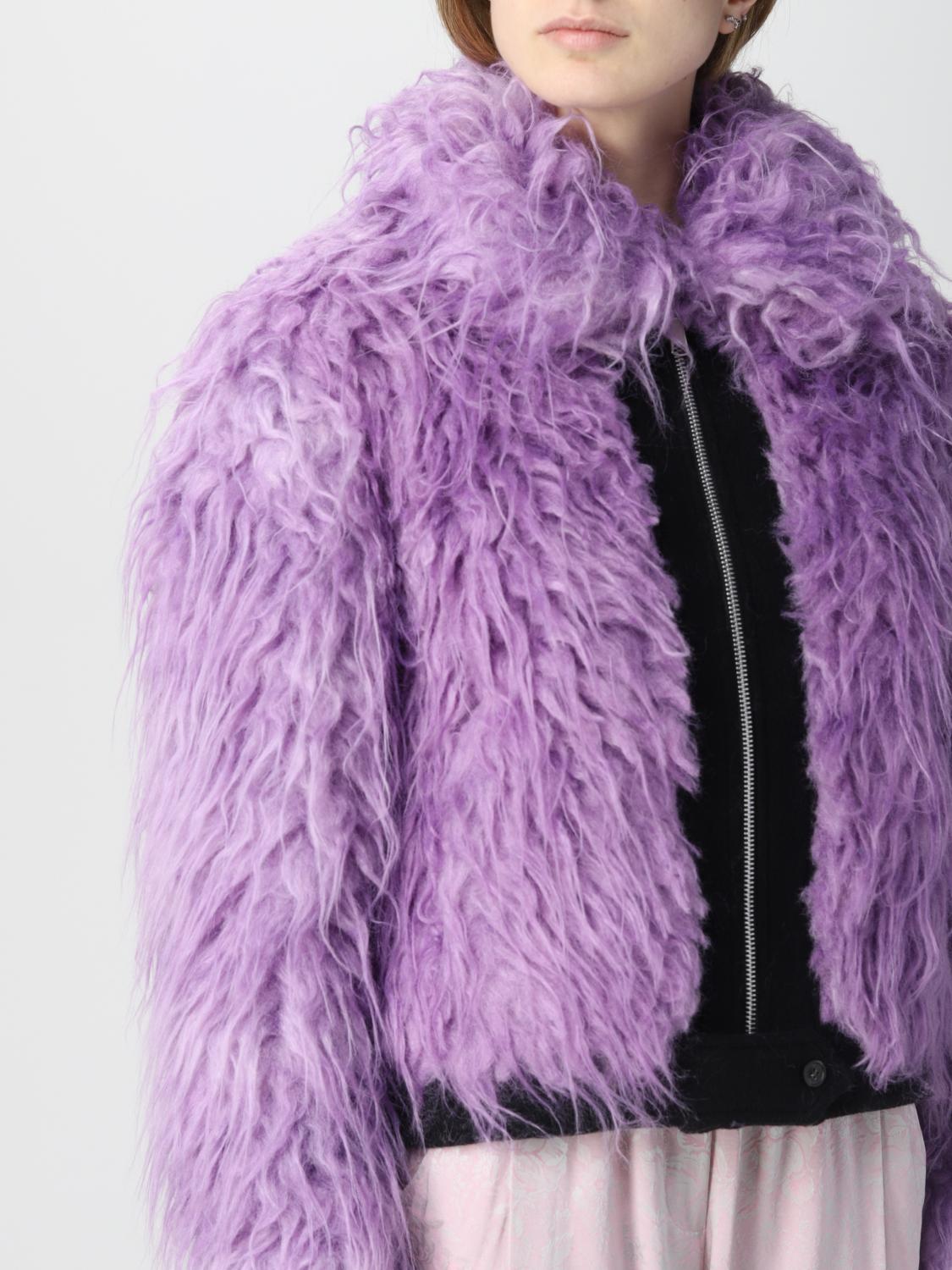 Manteau court en fausse fourrure - Lavender