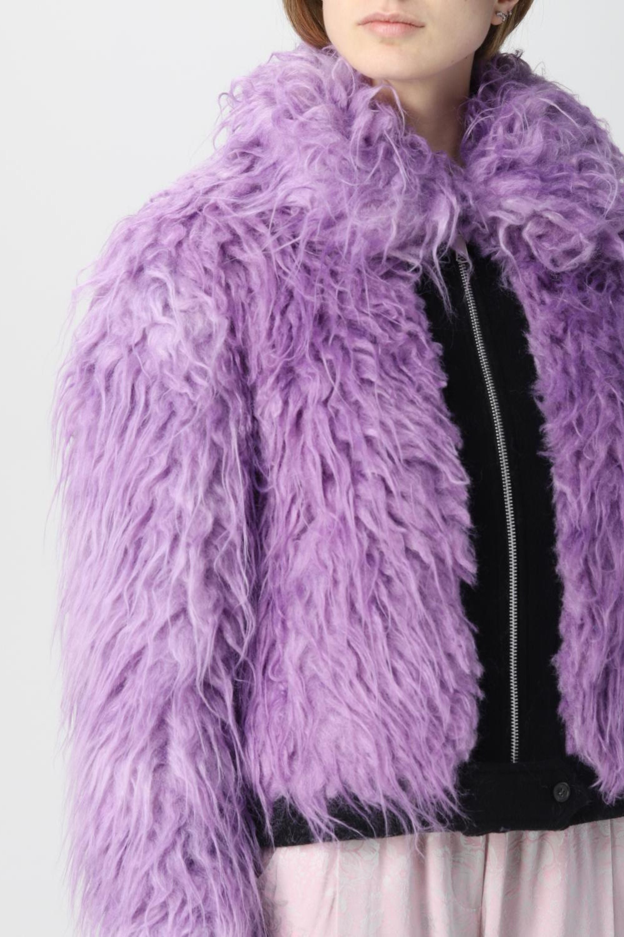 Short textured jacket - Lavender