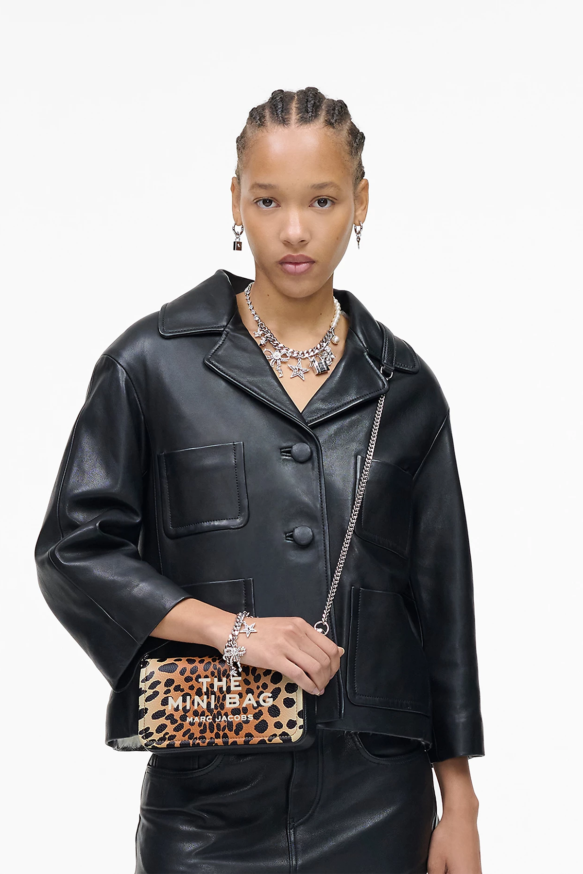 MINI   Mini Sac The Mini en cuir effet guépard - Black Multicolor