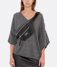 PAS INFO   Sac ceinture Biker à zip - Black