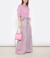 PAS INFO   Sac bucket en cuir - Petal Pink