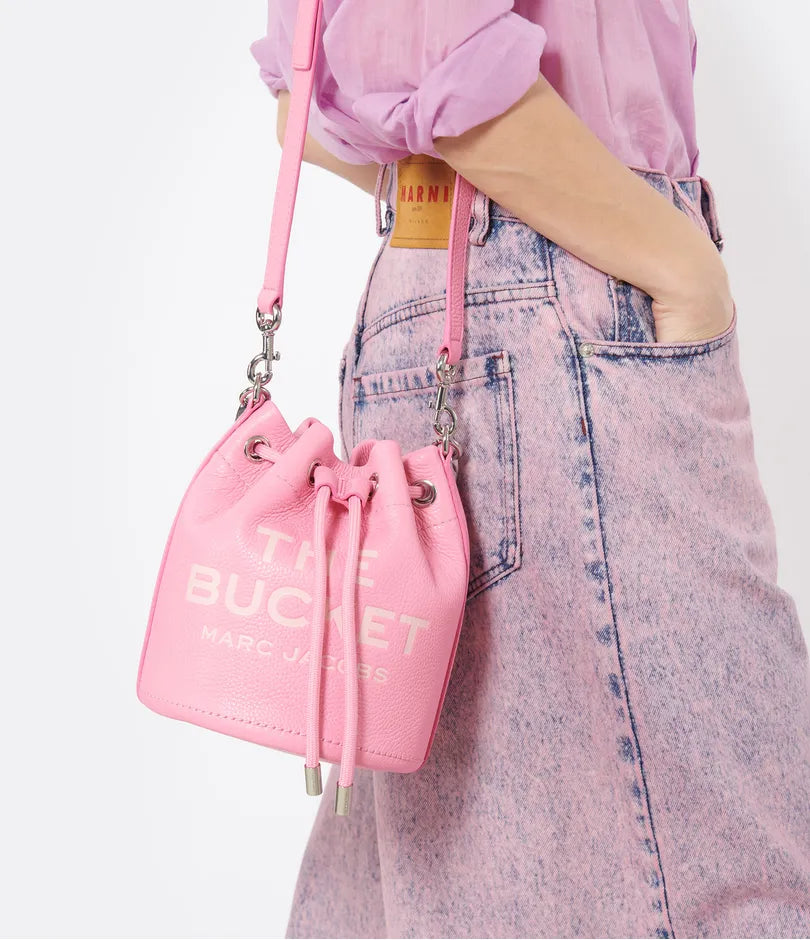 PAS INFO   Sac bucket en cuir - Petal Pink