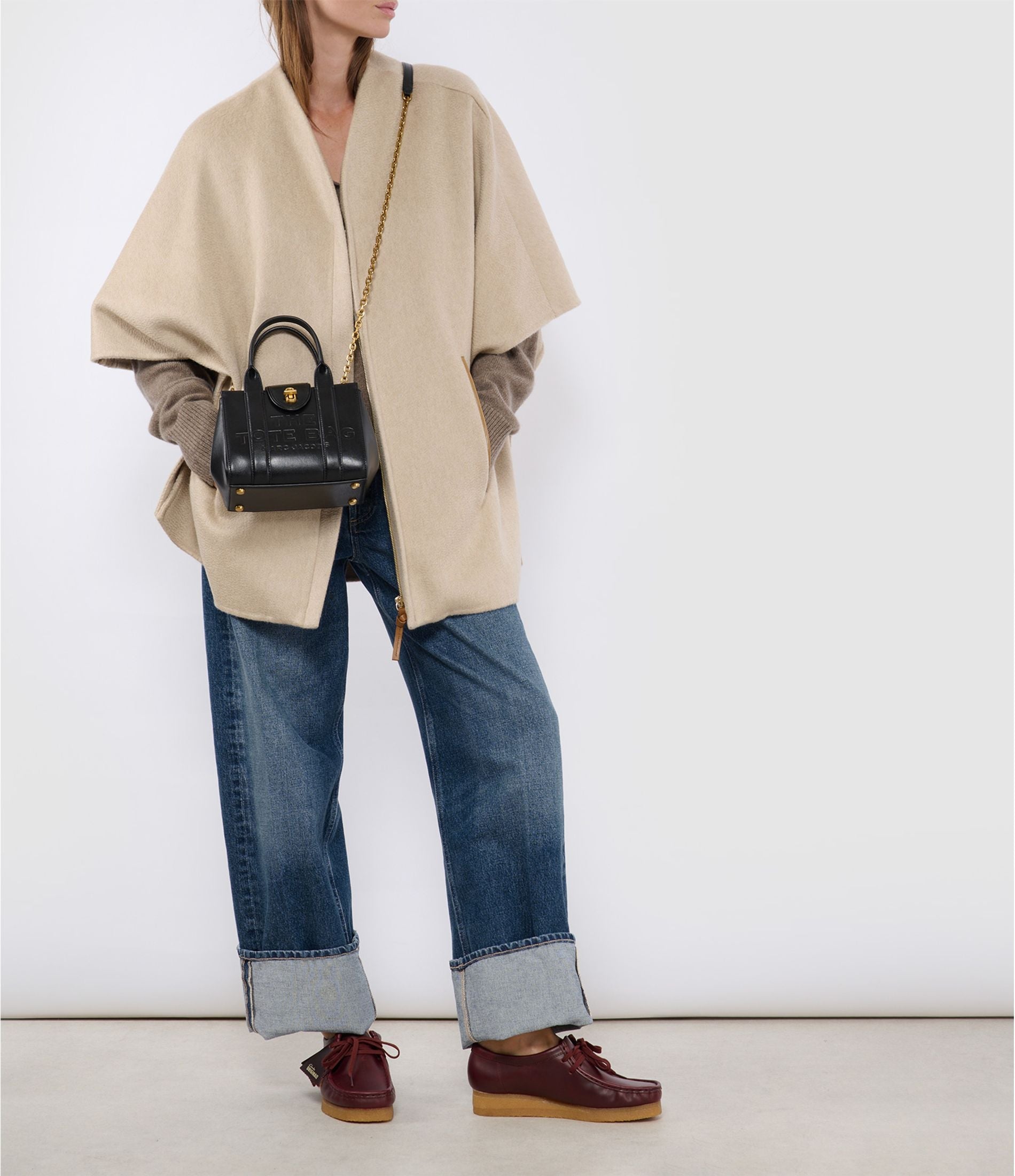 PAS INFO   Sac à bandoulière The Tote Bag en cuir - Black