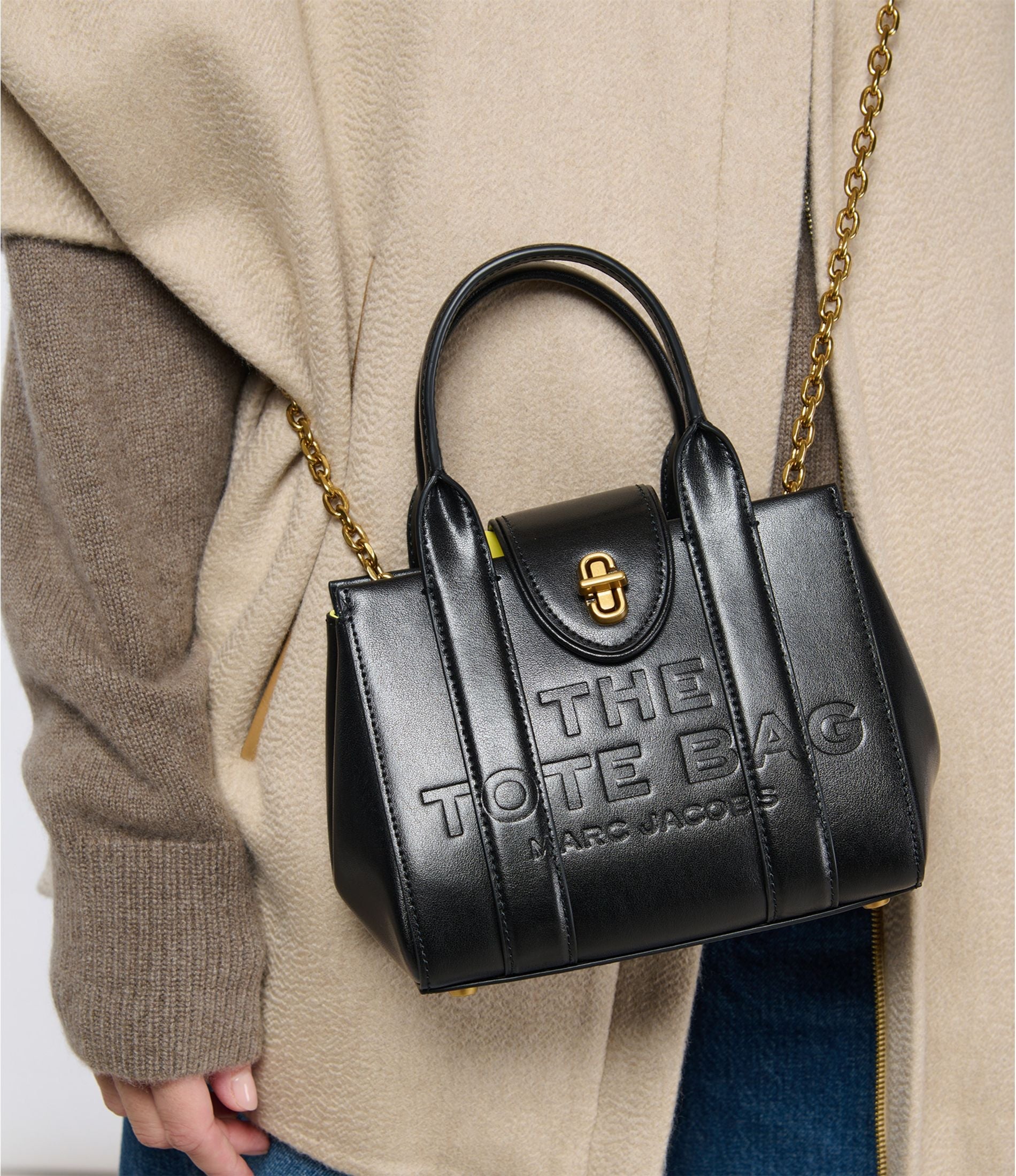 PAS INFO   Sac à bandoulière The Tote Bag en cuir - Black