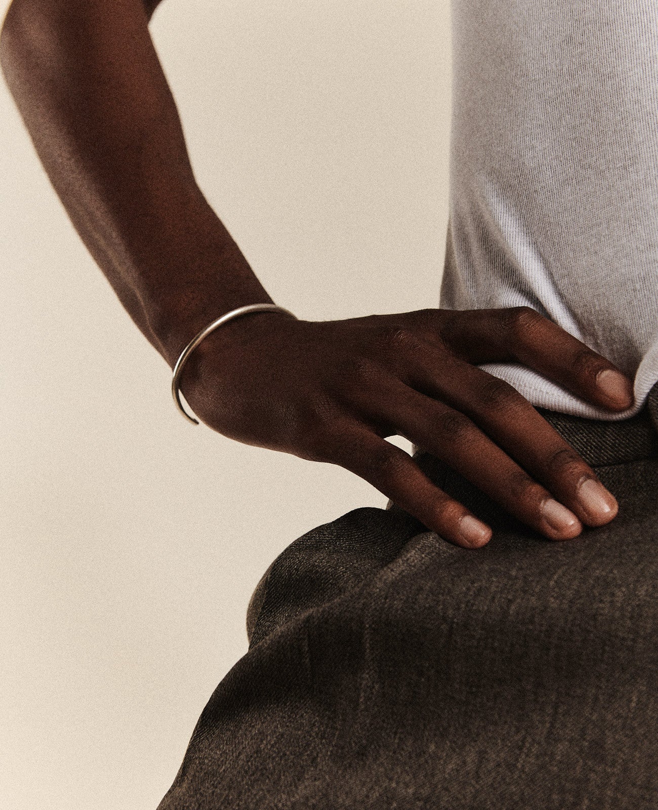 Jonc Marlon en argent - Argent