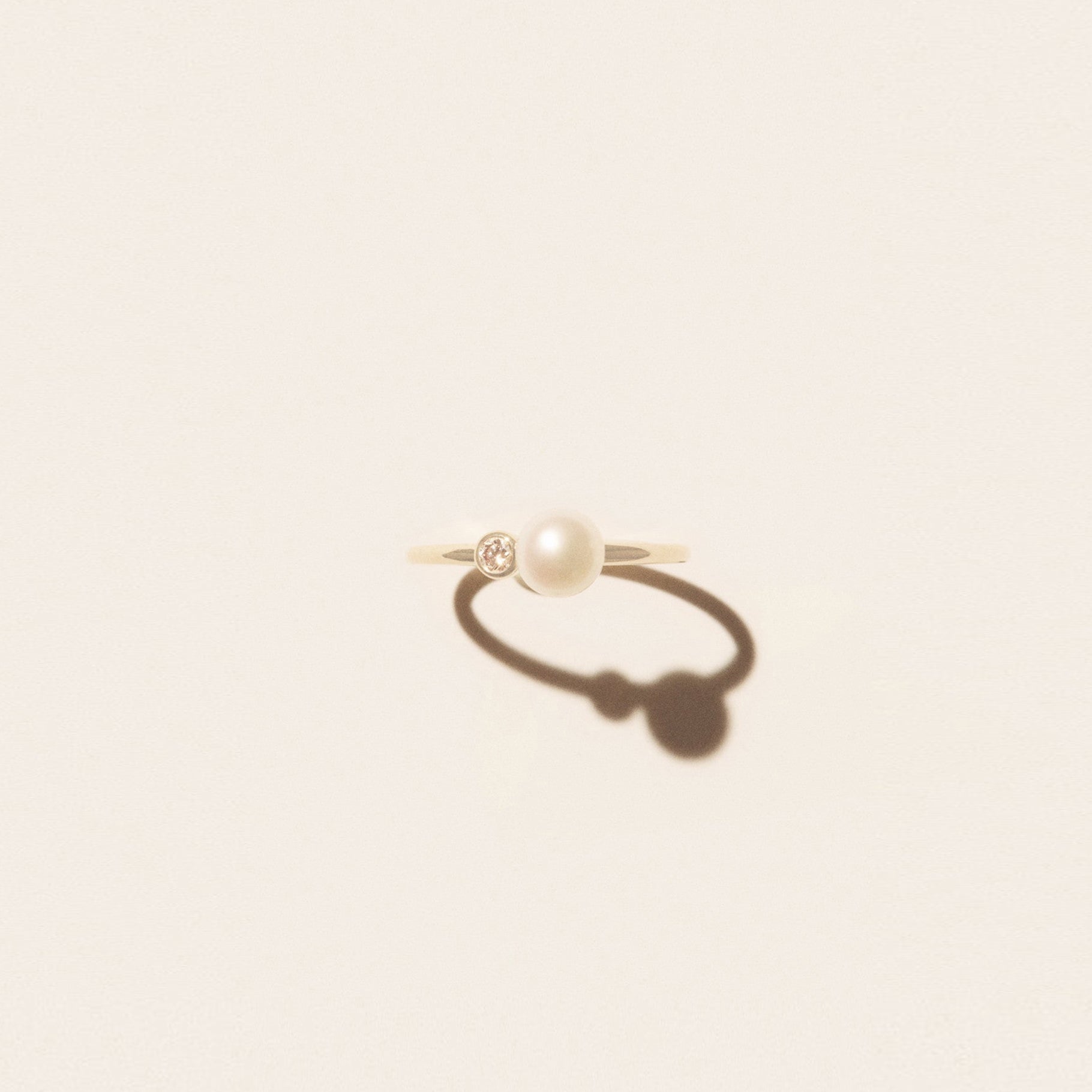 Bague Martha N°1 en or jaune avec diamant - Diamant & Perle