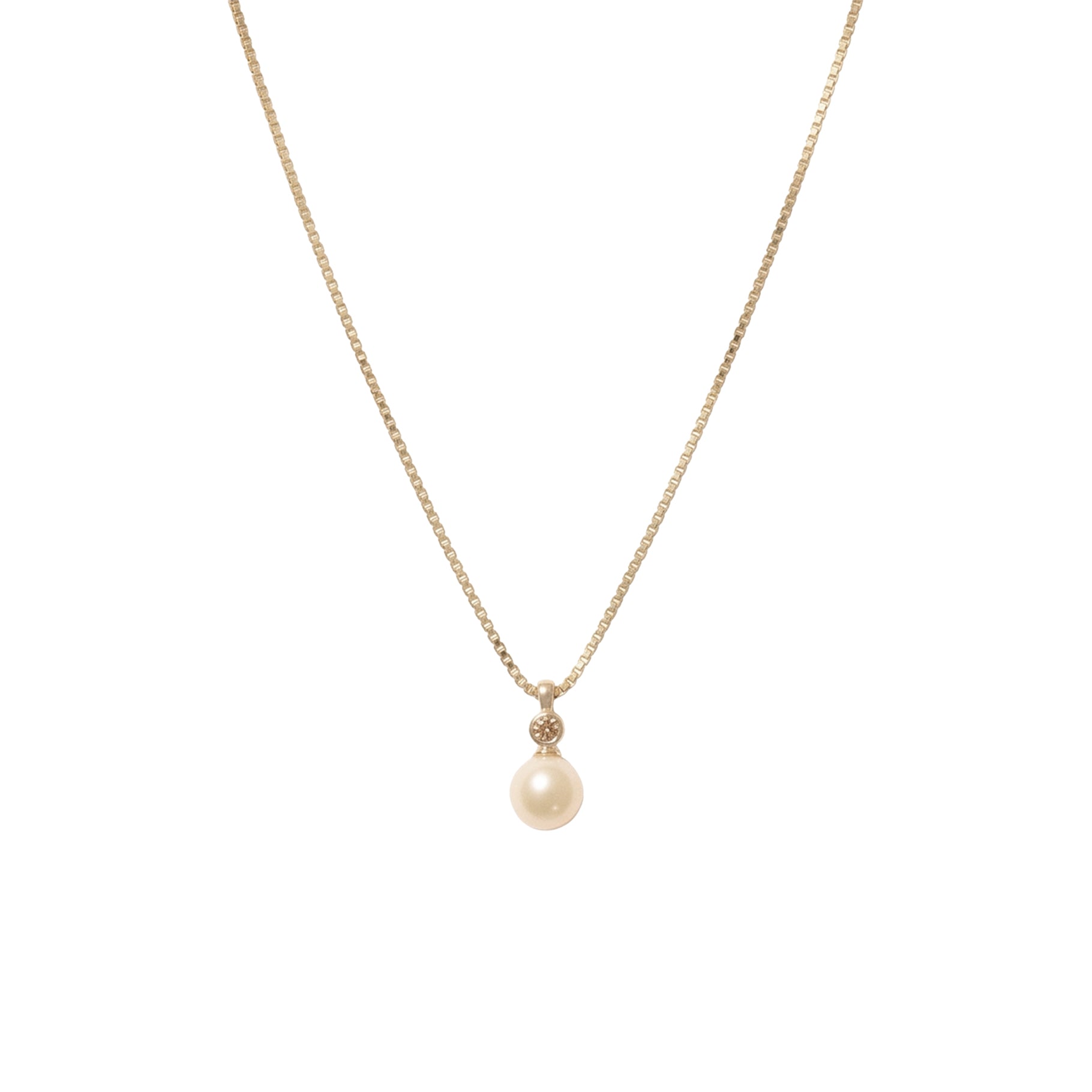 Collier Martha N°1 en or jaune sertie de diamant - Diamant & Perle