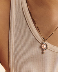 Martha N°2 necklace in yellow gold set with diamonds - Diamond & Pearl