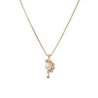 Martha N°2 necklace in yellow gold set with diamonds - Diamond & Pearl