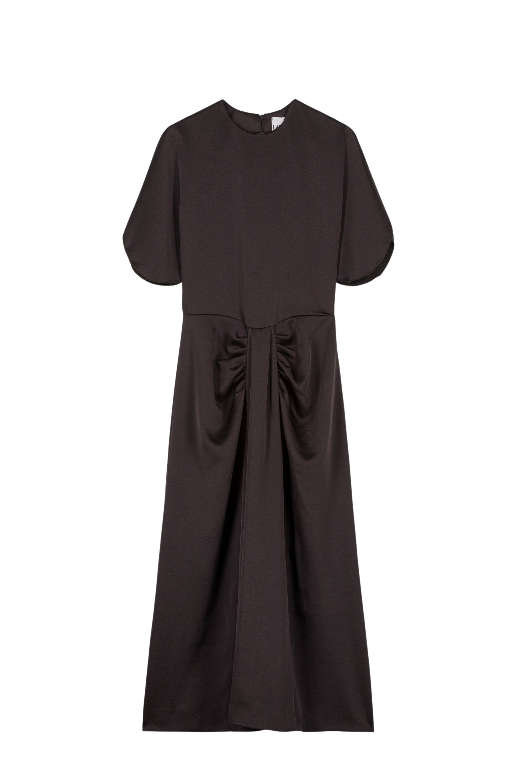 Robe Matopo à pois en lin mélangé - Brown