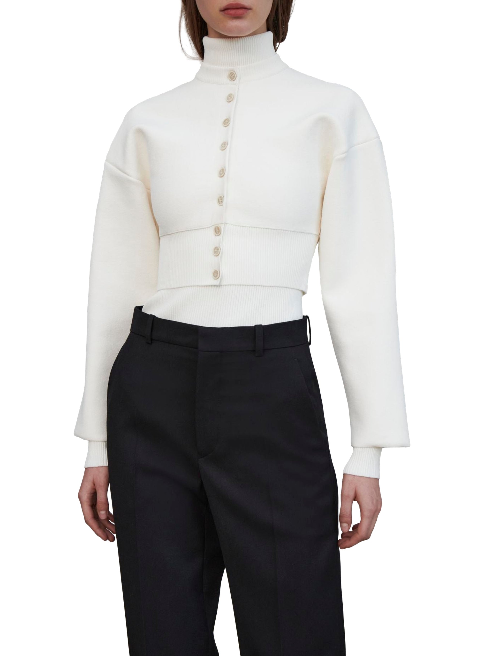 Cardigan à manches bouffantes - Off White