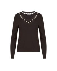 Pull Mayari en maille gauffrée - Black