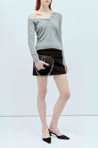 Sac à bandoulière Snapshot en cuir - Black