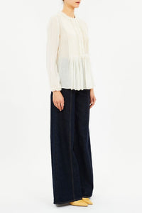 Blouse tunique Adriel à manches longues en laine - Cowrie