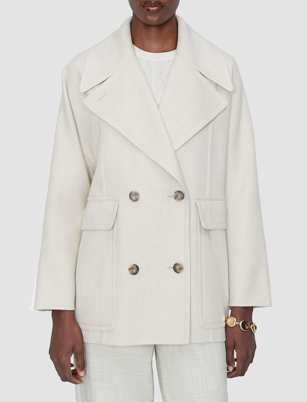 Veste Menas en laine et soie - Marble Melange