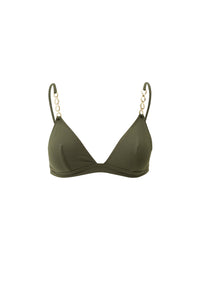 Haut de bikini triangle Mexico - Olive