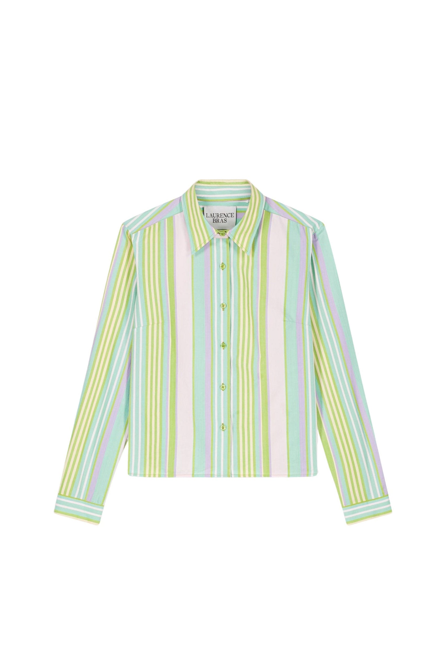 Blouse Mick coupe droite classique - Turquoise