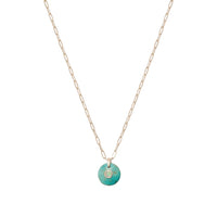 Collier Milo en or jaune - Turquoise & Opale australienne