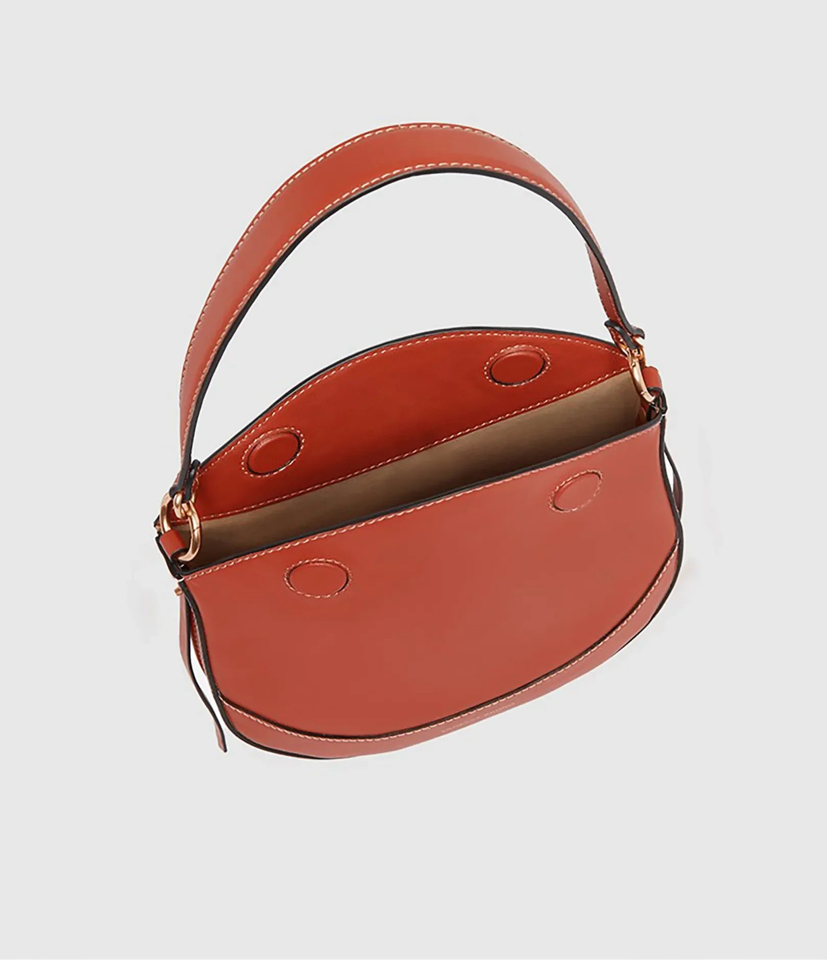 Petit sac Daily en cuir - Rouille
