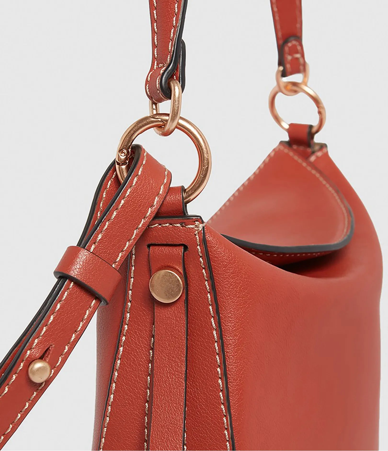 Petit sac Daily en cuir - Rouille