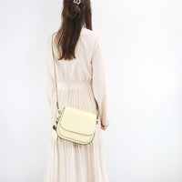 Sac à bandoulière Saddle en cuir - Jaune