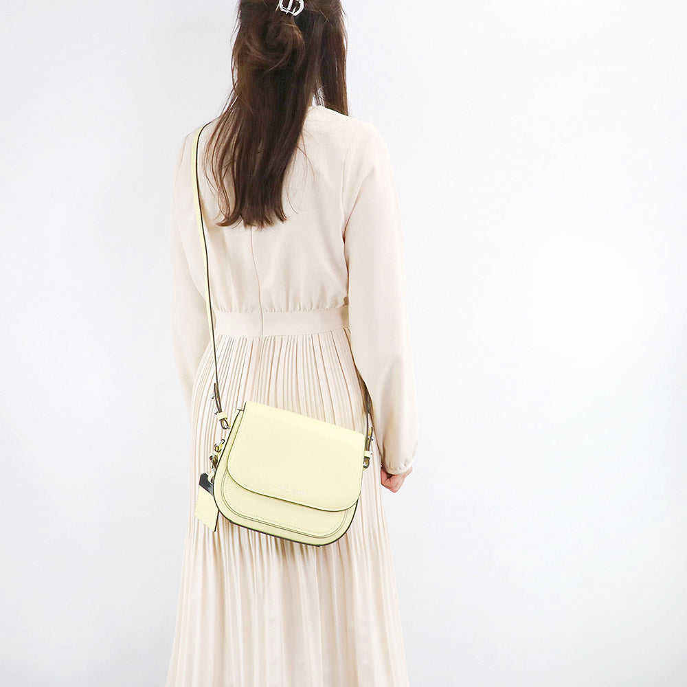 Sac à bandoulière Saddle en cuir - Jaune