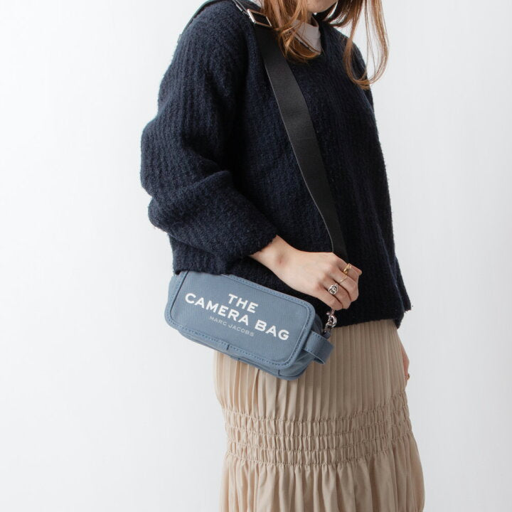 Sac à bandoulière The Camera Bag en denim - Beige