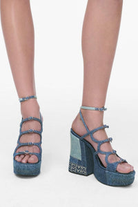 Sandales à plateforme Kiki - Indigo Multicolor