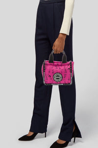 Petit sac Signet imprimé - Fuchsia Fedora