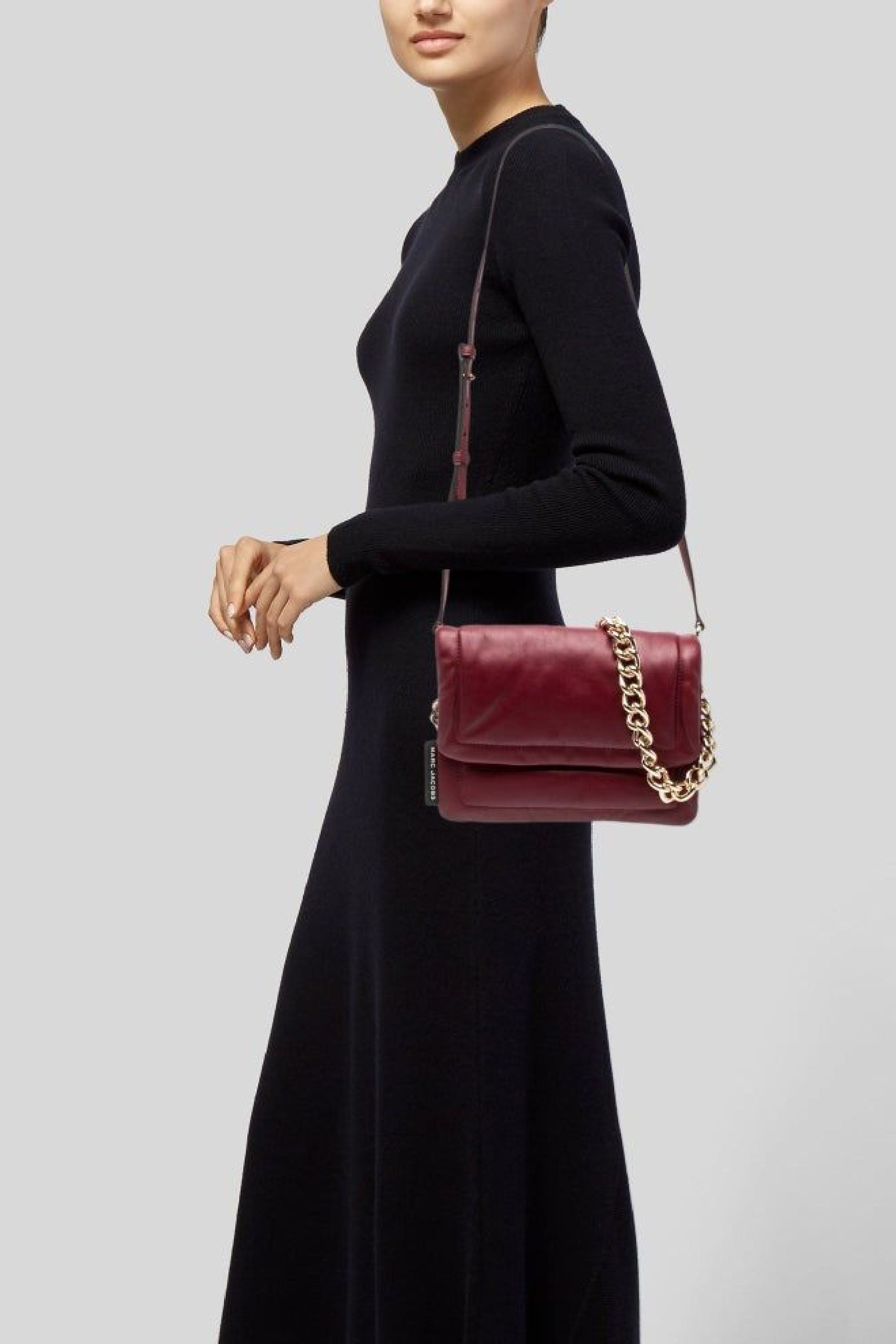 Sac à chaîne Pillow en cuir - Peach Whip