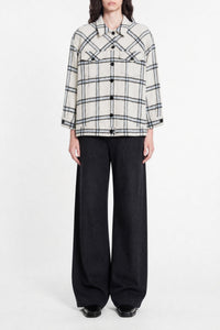 Chemise oversize à carreaux - White