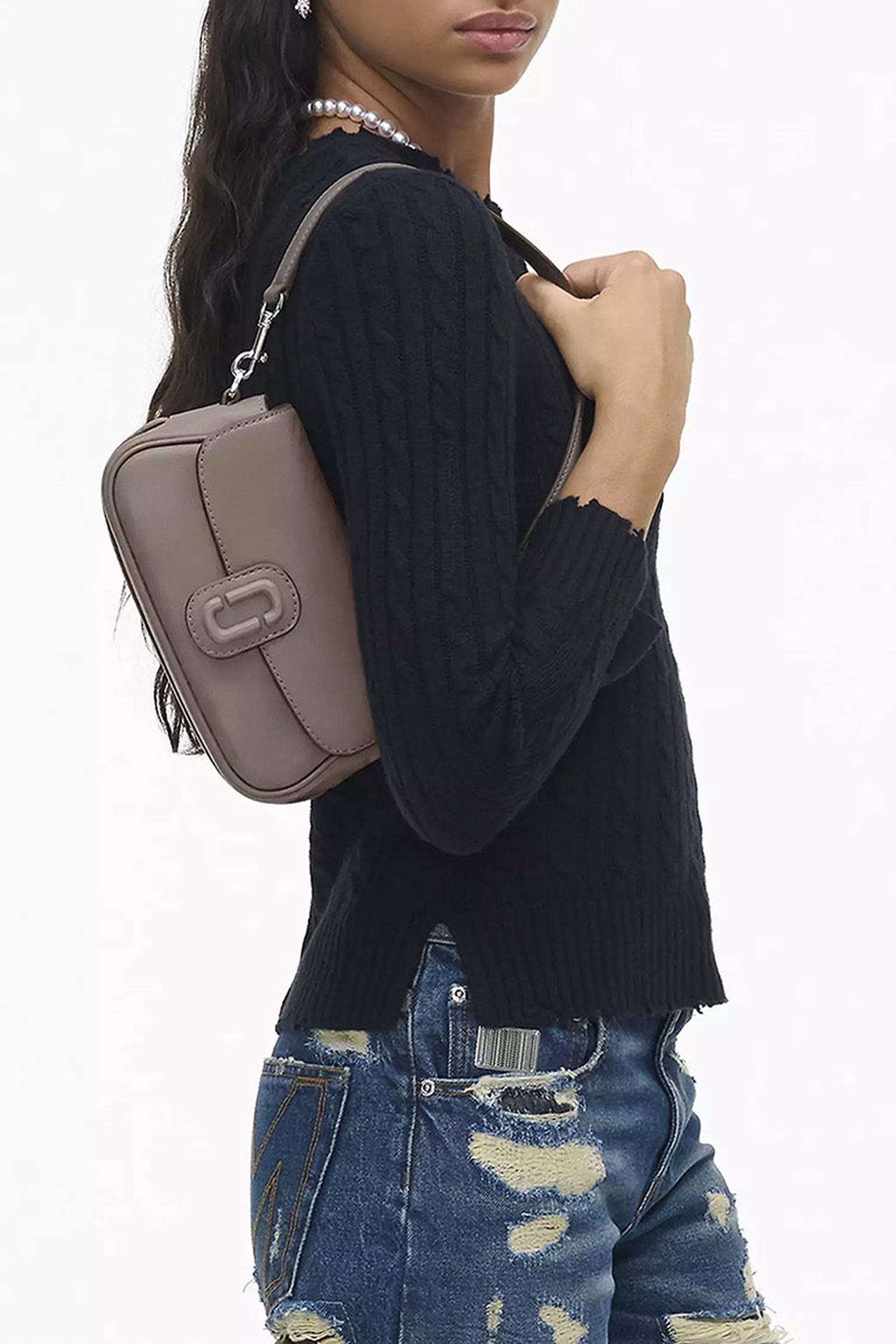 Sac Clover avec logo en cuir - Cement