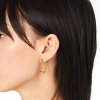 Boucles d'oreilles créoles en laiton - Gold