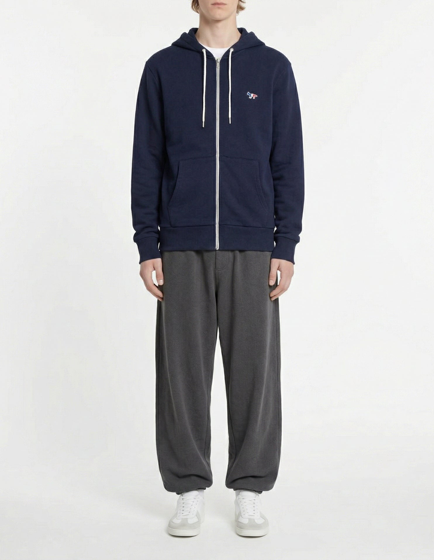 Sweat à capuche zippé - Navy