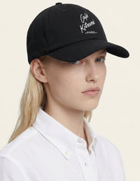 Café Kitsuné Paris embroidered cap - Black