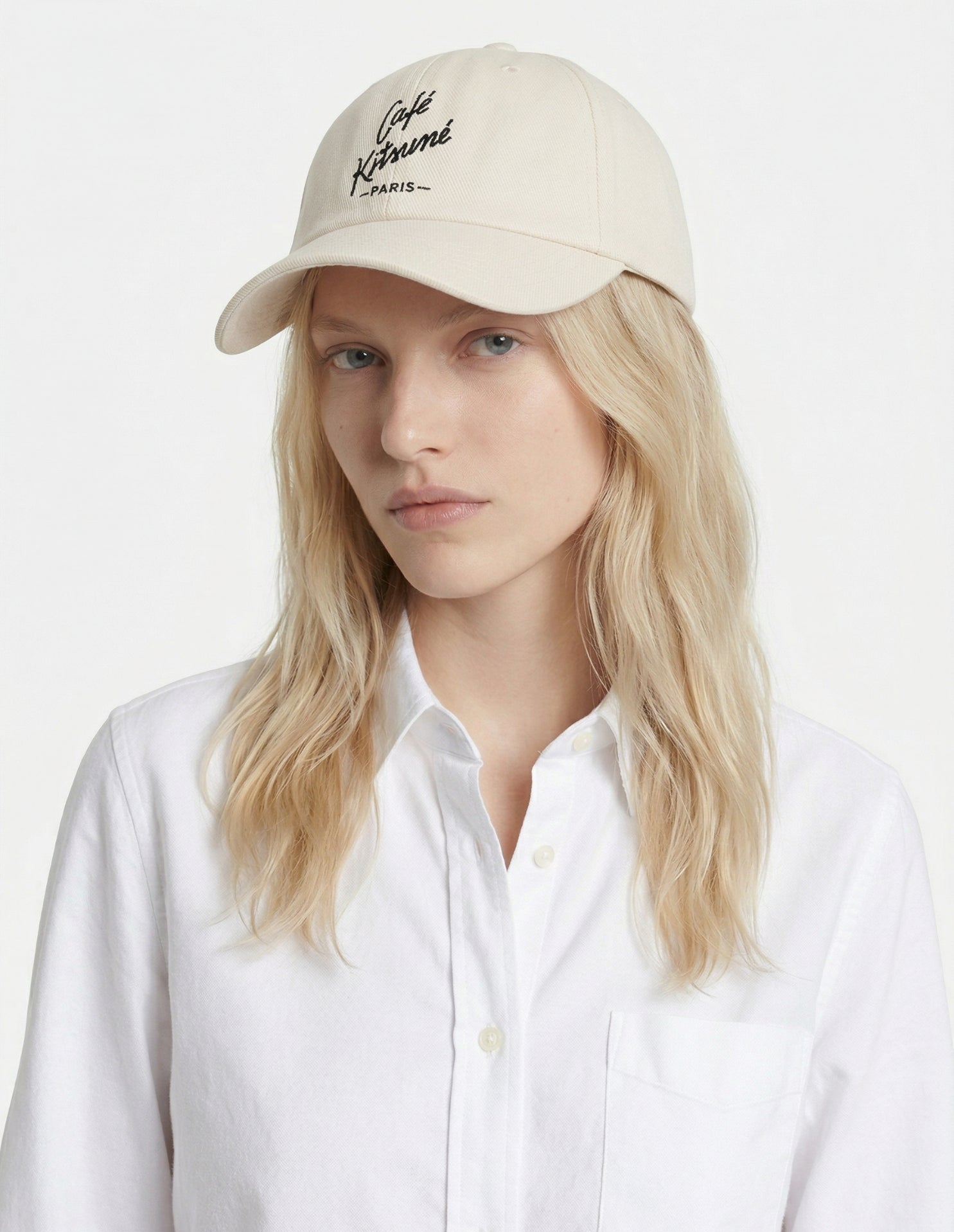 Café Kitsuné Paris embroidered cap - Tapioca
