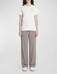 Oversized embroidered T-shirt - White