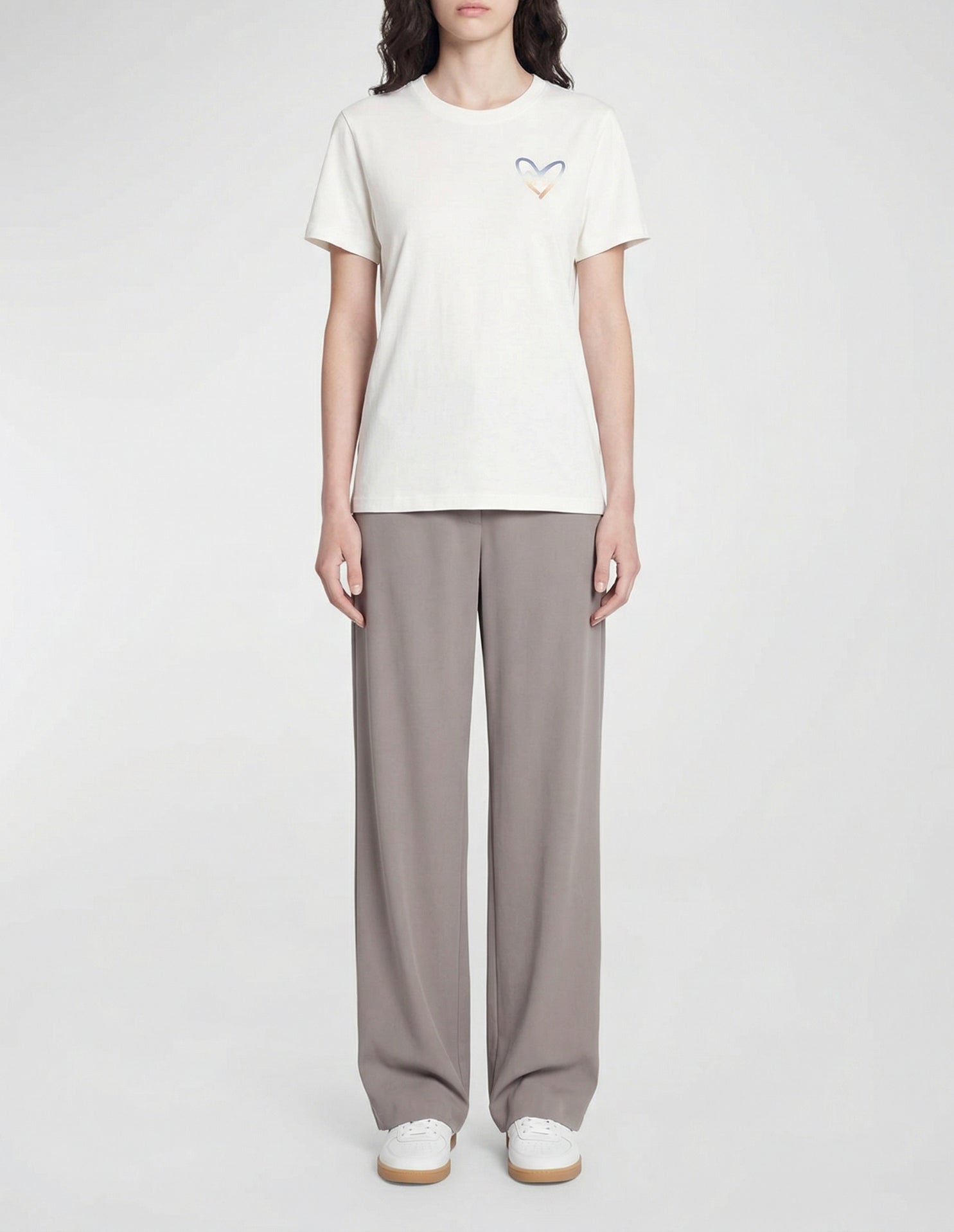 Oversized embroidered T-shirt - White