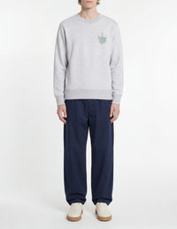 Maison Kitsuné x Hotel Olympia Sweater - Light Grey Melange