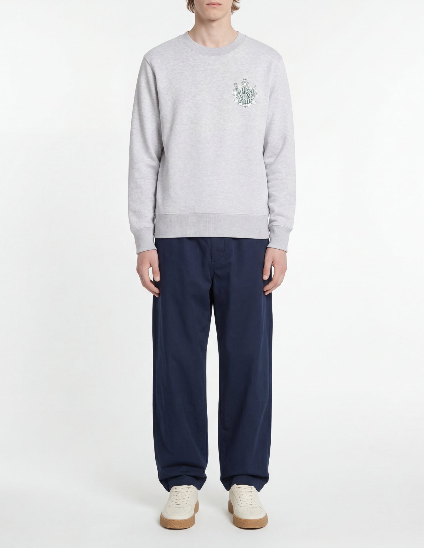 Maison Kitsuné x Hotel Olympia Sweater - Light Grey Melange