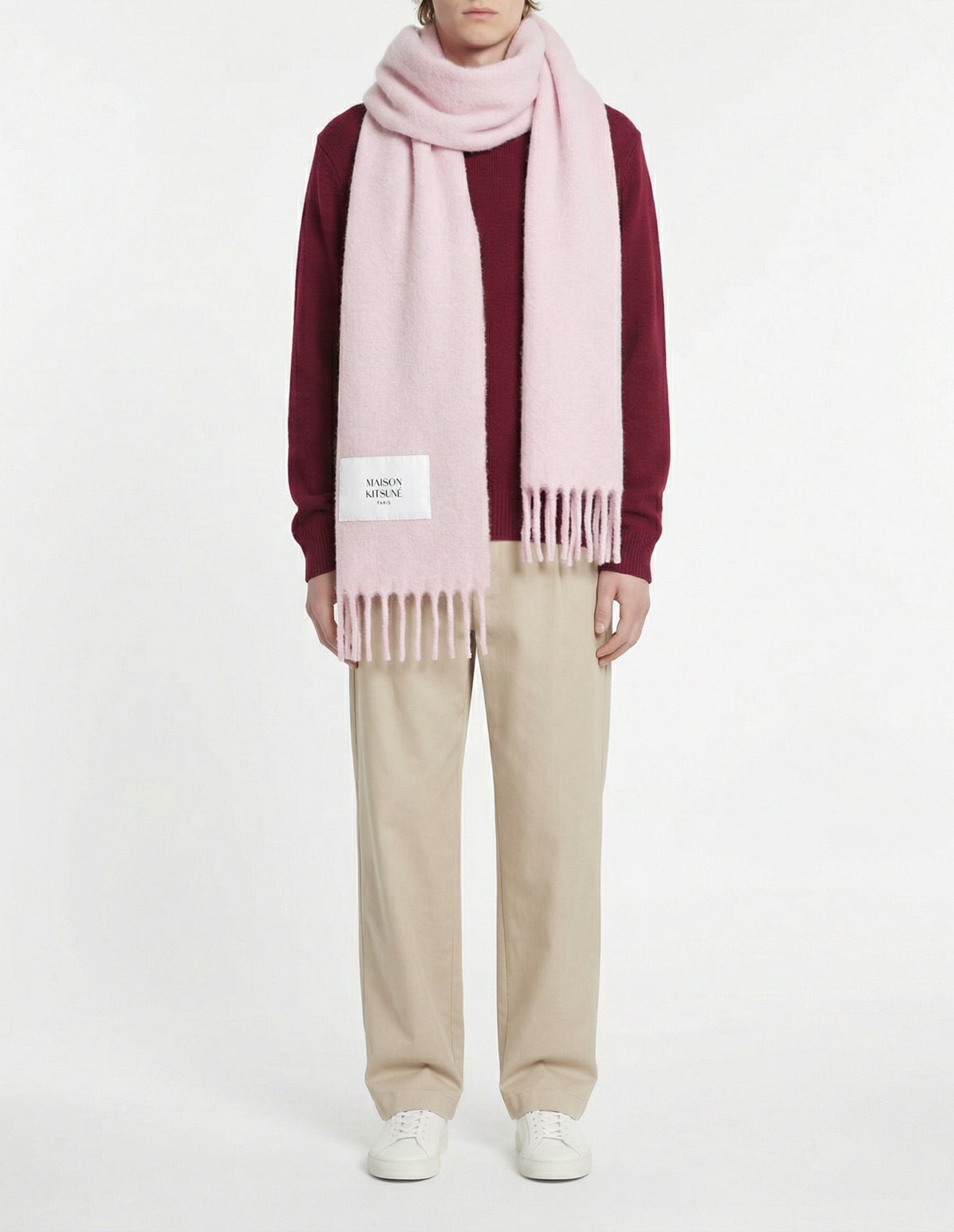 Thick wool scarf - Cradle Pink