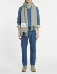 Thick wool scarf - Pebble