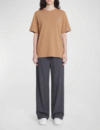 Fox head patch T-shirt - Saddle