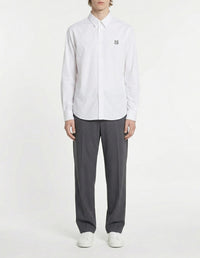 Bold Fox Head shirt with patch - White