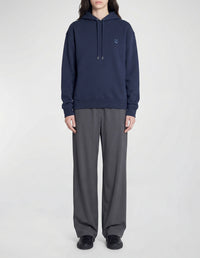 Bold Fox Head and long sleeve hoodie - Ink Blue