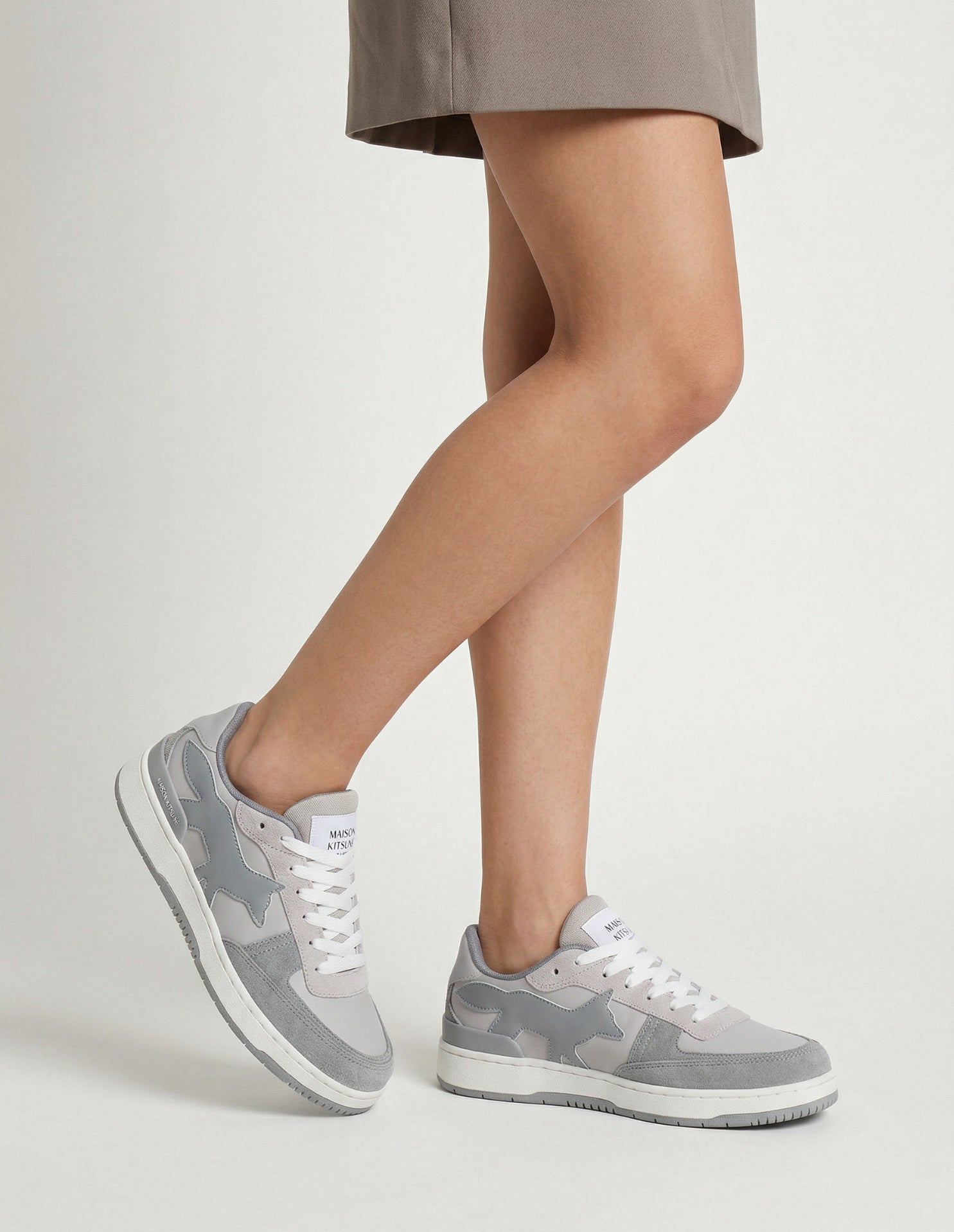 Baskets Chiru en cuir - Patina Grey & Sea Salt