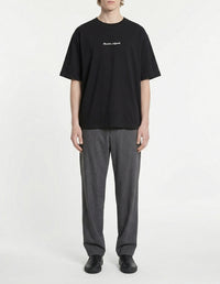Oversized T-shirt with embroidery - Black
