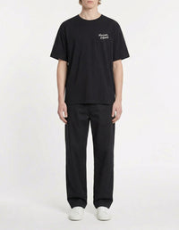 Oversized T-shirt with embroidery - Black & White