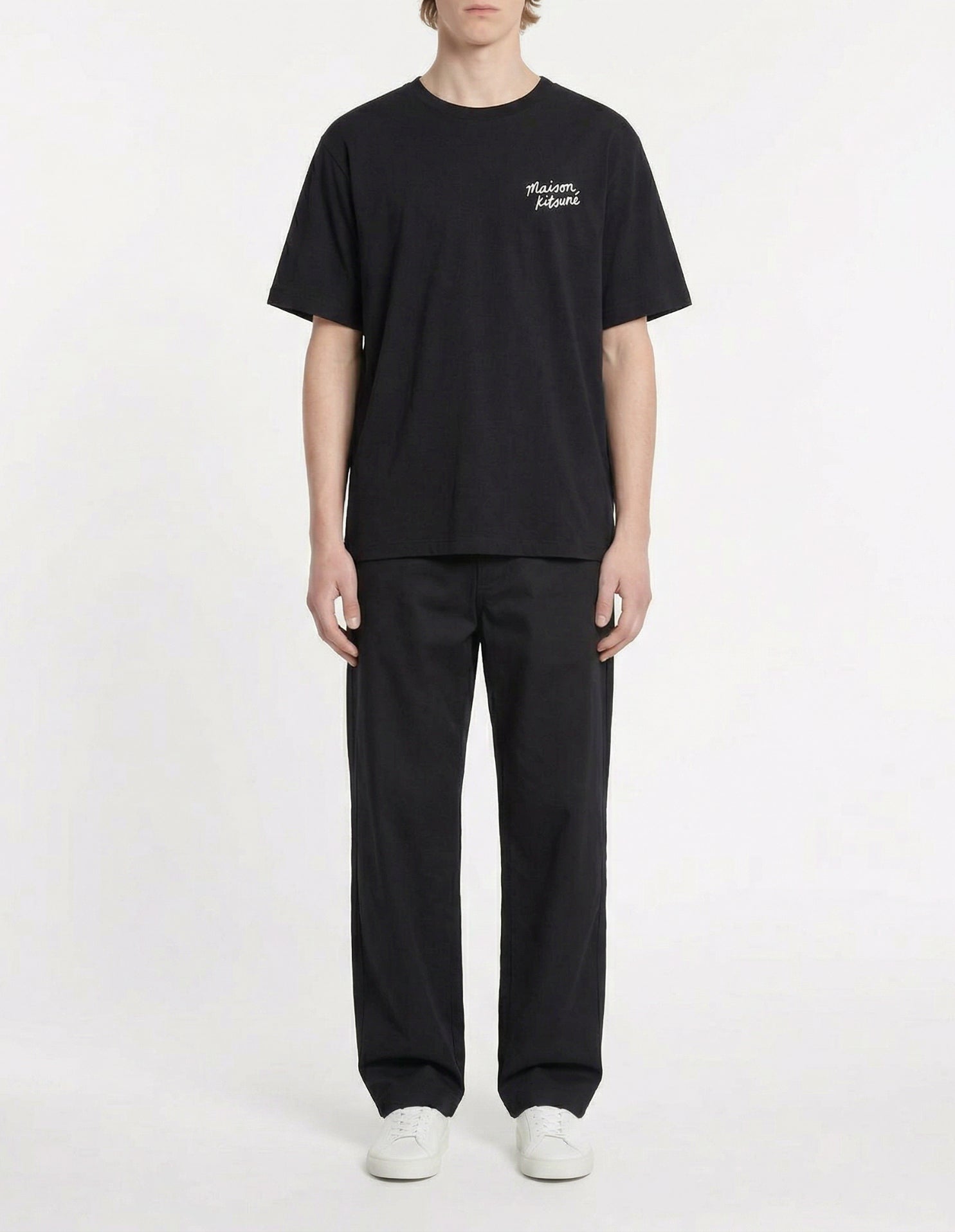 Oversized T-shirt with embroidery - Black & White